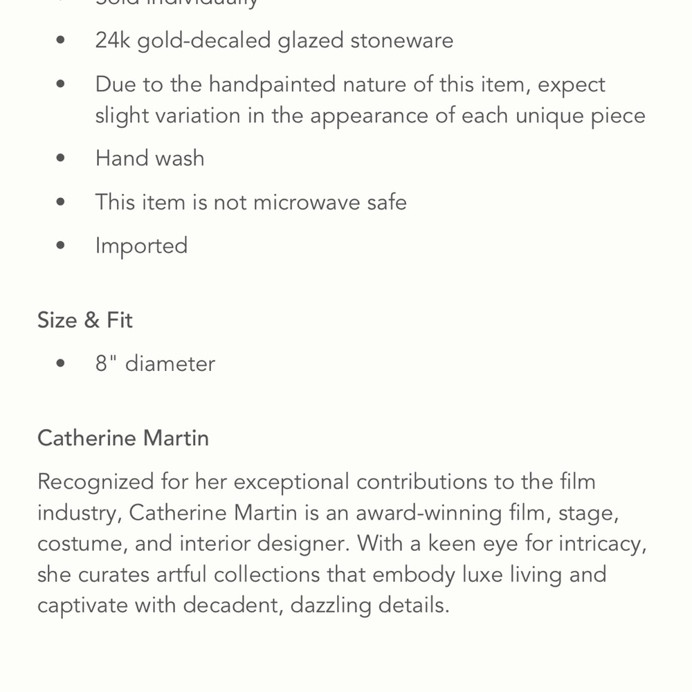 Anthropologie Catherine Martin Starry Night Dessert Plate NWT Green 2 Available - Picture 4 of 7